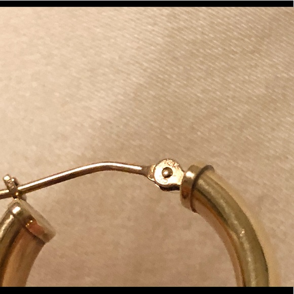 Classic Chubby Hoops 14k - Picture 3 of 5